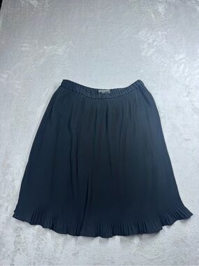 Banana Republic Factory Accordion Pleated Ruffle Hem Black Mini Skirt XS Petite